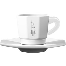Bialetti Face Porcelain White 4-Piece Cup Set