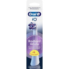 Oral-B Io Radiant White Toothbrush Replacement Heads 4-Pack, White