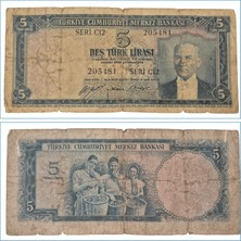 5.emisyon 5 Lira Haliyle