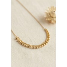 Inure Jewelry Gold Pirinç Topçuk Model Kadın Kolye