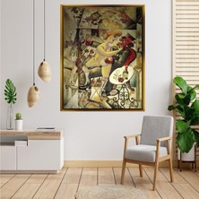 Tablore Ekspresyonist Sanat Yağlı Boya Figüratif Çerçeveli Kanvas Tablo Modern Salon Dekoru