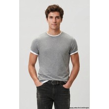 Network Grey Melange Basic T-Shirt