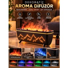 Azurtech Dekoratif Aroma Difüzör Hava Nemlendirici Şömine Görünümlü Ortam Kokulandırıcı