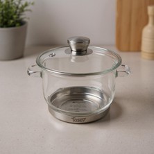 Bambum Baron Steel Induction-Base Glass Pot 1200ML