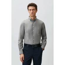 Network Light Grey Wool-Blend Flannel Shirt