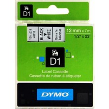 Die Grup Dymo Şerit D1 12MMX7MT Beyaz/siyah 720530 45013