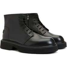 Divarese Black Dıvarese Black Black Men's Leather Boots