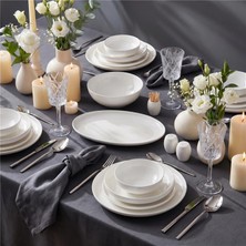 Jumbo Belle 55-Piece 12-Person Dinnerware Set White