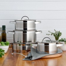Emsan Karya Induction Base 8-Piece Stainless Steel Cookware Set