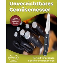 Die Grup Rösle Tradition Sebze Bıçağı 12102 - Paslanmaz Çelik 9 cm