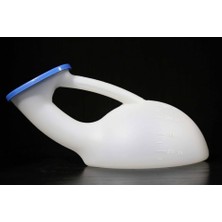 Die Grup Bozkar Medikal Kapaklı Idrar Kabı, 800 Ml, Unisex Hasta Ördeği, Ölçüm Skalası, Yıkanabilir, Beyaz
