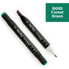Mbb E-Ticaret Del Rey Twın Marker BG50 Forest Green Çift Uçlu Grafik Kalemi MN-DR050-(***9 Adet***)