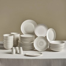 Karaca Forever Bone Artiste 53-Piece 12-Person Dinnerware Set