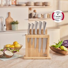Karaca Samuray Nagoya Vigor Japanese Steel 7 Piece Knife Set And Cutting Board