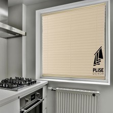 Die Grup Plise Dekor Krem Plise Perde (Vidalı) (45G x 100Y Cm)