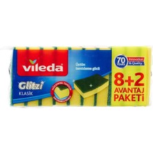 Die Grup Düz Hijyenik Bulaşık Süngeri 8 2'li Promosyon Paket Yeşil