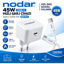 Esmer Bilişim Nodar 45W Usb-C Hızlı Şarj Adaptörü Type-C Kablo Seti ND1014