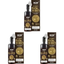 Die Grup Wow Skin Science Retinol Yüz Temizleme Köpüğü ve Dahili Fırça-Ince Çizgiler, Lekeler Bakım Yüzde Doksan Sekiz, Bir Doğal Içerik Vegan 150ML (3 Paketi)