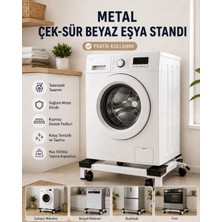 Semacan Metal Tekerlekli Beyaz Eşya Taşıma Standı/çek-Sür Beyaz Eşya Standı