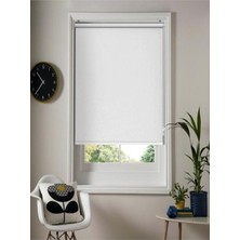 Die Grup Beyazıt Tekstil Beyaz Blackout Stor Perde Alüminyum Kasa (Karartma Stor) Beyaz 200 x 200 BYZT130