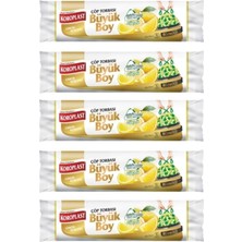 Die Grup Koroplast Ekstra Güçlü Limon Büzgülü Büyük Boy 10'lu Çöp Torbası x 5 Paket