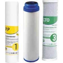 Die Grup Sulook Reverse Osmosis Açık Kasa Su Arıtma Cihazı Filtresi 3 Lü Set SLKNM477