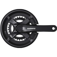 Die Grup Shimano Tourne/ty FC-TY501 Zincir Seti 46/30, Çift, 7/8 Vites, 170 Mm, Zincir Koruyuculu, Siyah
