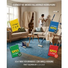 10 M² Çok Amaçlı Koruyucu Yer Brandası , Mobilya & Zemin Koruma Örtüsü | Boya Badana • Temizlik • Ilaçlama