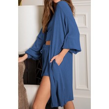 New Boudoir Indigo Üçlü Kadın Kaşkorse Takım