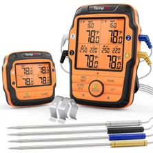 Die Grup Thermopro TP27C Kablosuz Profesyonel Barbekü ve Fırın Termometresi, 4 Problu ve 150 Metre Menzilli Et Isı Ölçer (Alarmlı)