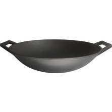 Die Grup Naturpot Sac Kavurma Tavası Kaplamasız Gerçek Demir Döküm Derin Wok 34 cm