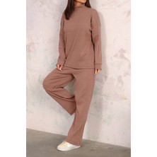 New Boudoir Sütlü Kahve Tunik Pantolon Alt-Üst Kadın Ikili Takım