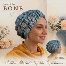 Daisy Tasarım Işıltılı Şık Bordo, Siyah ve Mavi Kadın Bone - Hazır Tesettür Bonesi