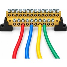 Meepo Faz–nötr Barası 24 Girişli 100 Amper (2X25 Mm² + 22X10 Mm²) 2 Katlı 1 Ad.