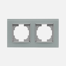 Nilson Alegra White Acrylic Glass Double Frame