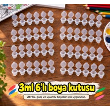 Arnur Company Arnur 8 Adet 3ml 6’lı Boş Boya Kutusu – Akrilik & Guaj Boya Için Uygun