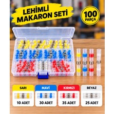 Kutulu Lehimli Makaron Seti 100 Parça –  (4 Boy / 4 Renk)