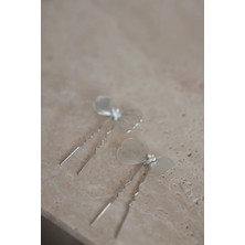 İstoria Bridal 2'li Pin Toka, Metal Çiçek Toka, Düğün-Nişan Saç Aksesuarı, Gümüş Gelin Tacı