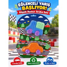 The Monarch Co Eğlenceli Yarış Köpük Hamur Araba Seti - Tekrar Kullanılabilir Eğitici Yaratıcı Oyuncak 2 Araba Kalıplı 3+ Yaş