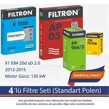 Netparset Bmw X1 E84 20D Sd 2.0 2012-2015 Filtron 4'lü Filtre Seti