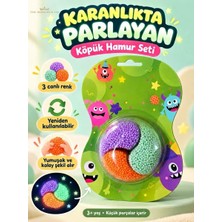 The Monarch Co Karanlıkta Parlayan Köpük Hamur Seti - 3 Canlı Renk, Yeniden Kullanılabilir Eğitici Oyuncak (3+ Yaş)
