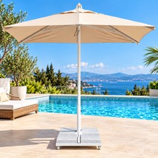 Form Outdoor Lilyum 200X200CM Kare Şemsiye Mermer Ayaklı