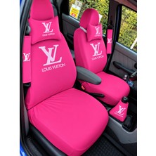 Şimika XlL LV PINK SÜPER SET DÖRTLÜ SERVİS KILIFI + İKİLİ YASTIK VE KEMER KILIFI +VİTES POLARI