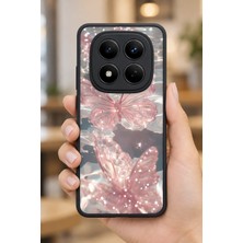 BG AKSESUAR Xiaomi Redmi Note 15 Pro Uyumlu Pembekelebekler Desenli Kamera Korumalı Darbelere Dayanıklı Kılıf