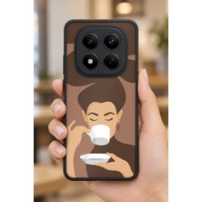 BG AKSESUAR Xiaomi Redmi Note 15 Pro Uyumlu Kahvekadın Desenli Kamera Korumalı Darbelere Dayanıklı Kılıf
