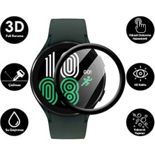 Emt Pazarlama® Sm Galaxy Watch 4 44MM 3D Full Kaplama Ekran Koruyucu PET+PMMA-(5775)