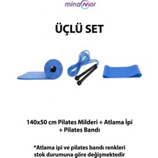 Mınamor 3lü Pilates Seti Pilates Matı Atlama Ipi ve Pilates Bandı