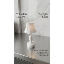 VizyonumVar Concept Sokak Lambası Tasarımlı Kendinden Pilli Mini Masa Lambası - Şık Dekoratif Masa Süsü