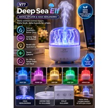 Azurtech V77 Deep Sea Elf Aroma Difüzör Hava Nemlendirici LED Işıklı Ultrasonik Buhar