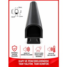 MAKPLASTİK FİTİL PROFİL 40 No Otomatik Panjur Kepenk Alt Fitili 12 Metre Siyah